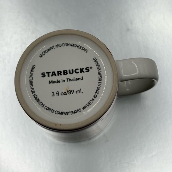 2015 Starbucks Paris Mini Demi Cup Espresso Coffee 3 oz Eiffel Tower Tiny Flaw - Picture 9 of 10